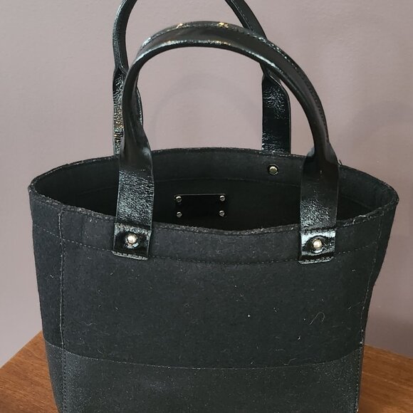 ✨ Vintage Kate Spade Black Felt & Sparkle Shoulder Bag ✨ - Picture 2 of 5